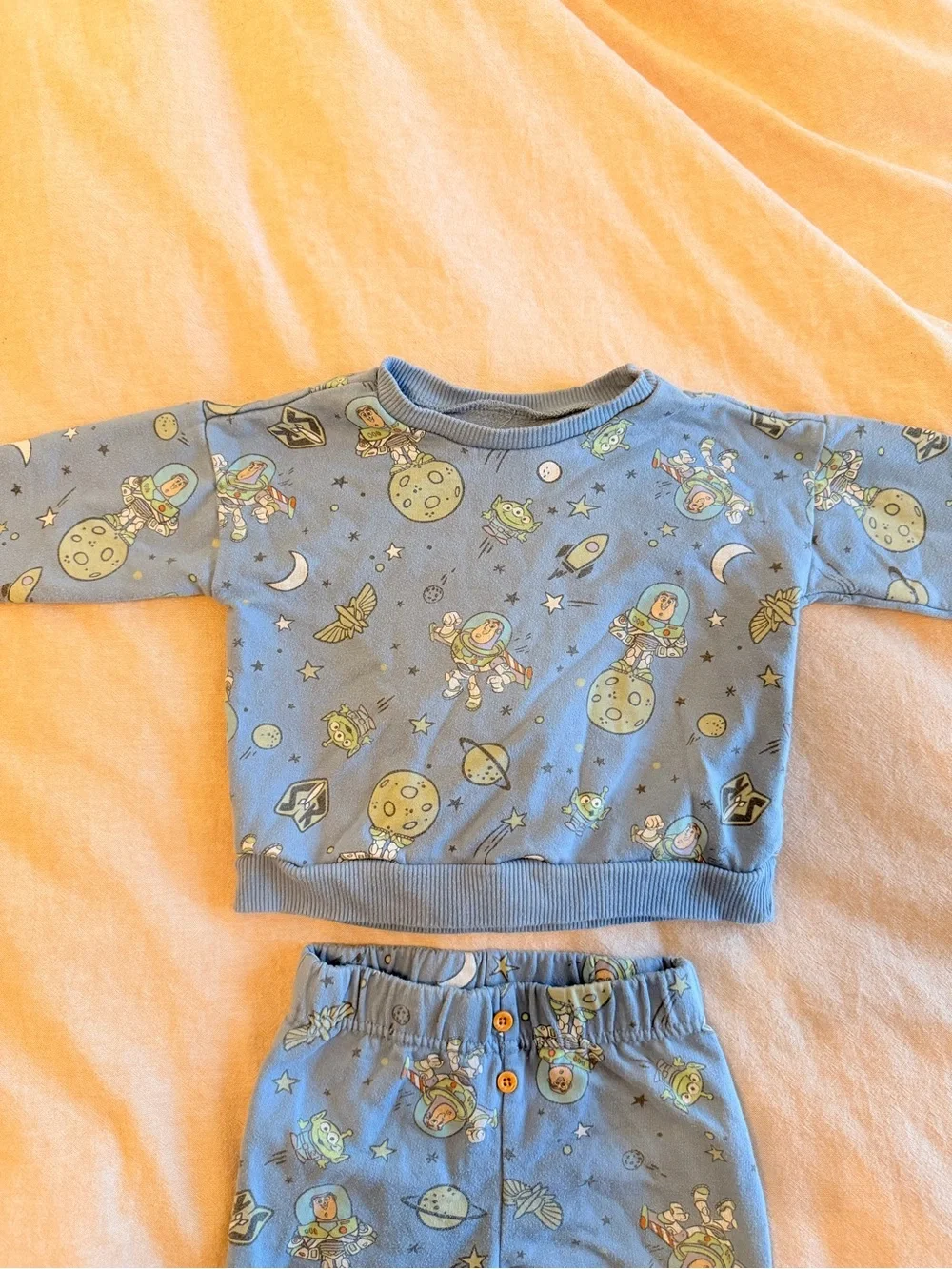Toy Story Blue Space-Print Baby Sweats Set